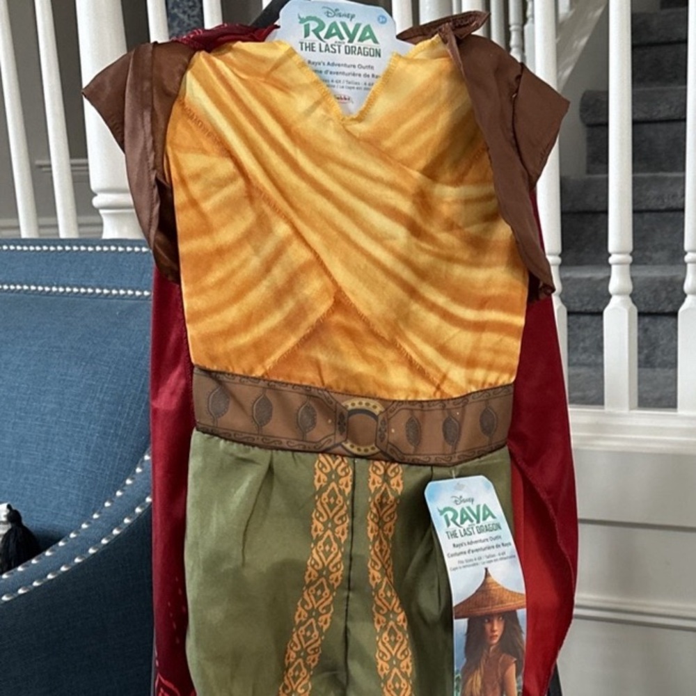 Disney's Raya and the Last Dragon Adventure Outfit Costume w/Cape 4-6X NEW NWT